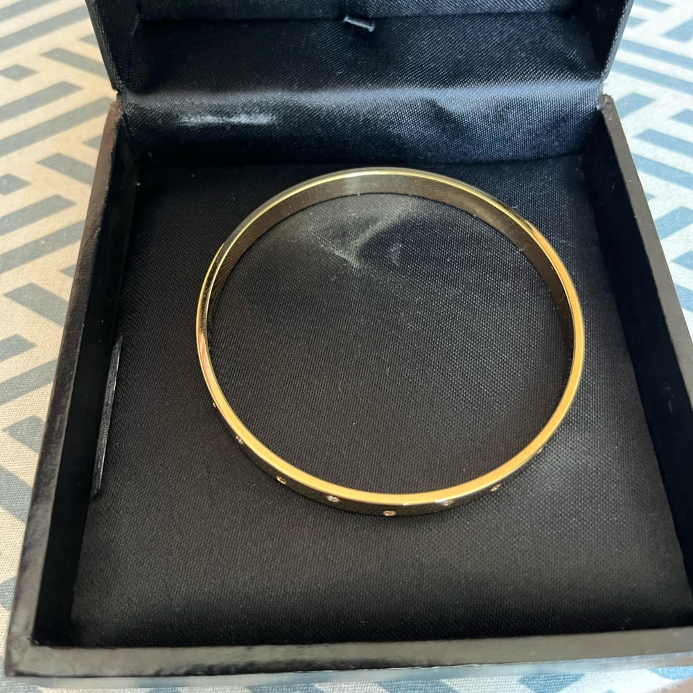 Swarovski Bangle golden with crystals (vintage)